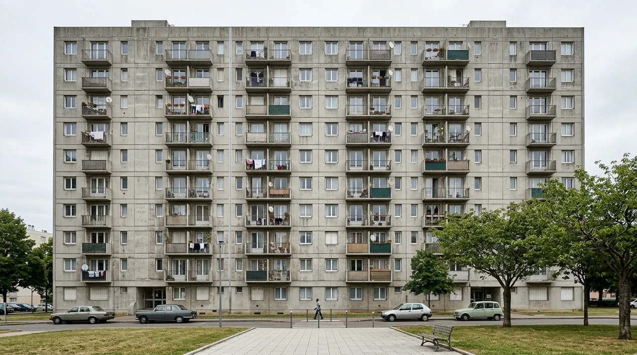 Immeuble social dans le quartier Saint-Jean à Châteauroux
