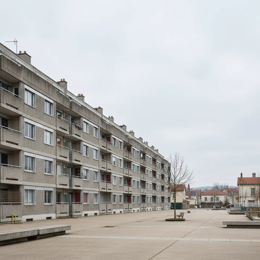 Immeubles de logements sociaux dans un quartier de Vierzon