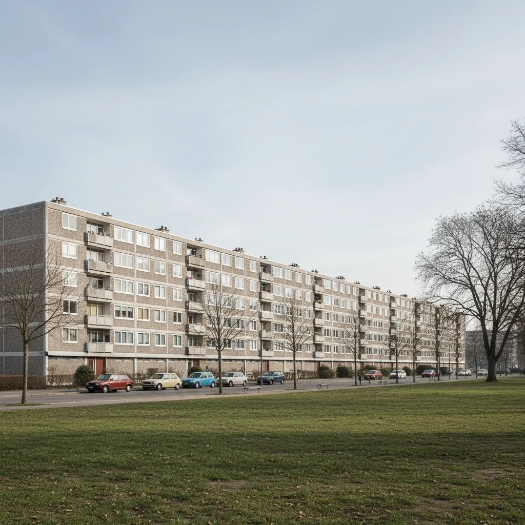 Immeubles de logements sociaux dans un quartier nord de Blois