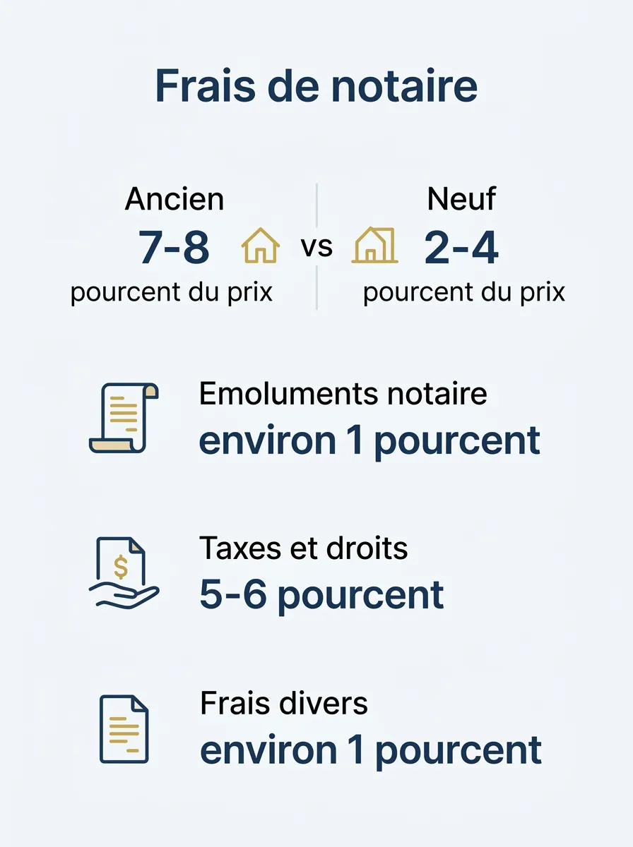 Infographie : répartition des frais de notaire