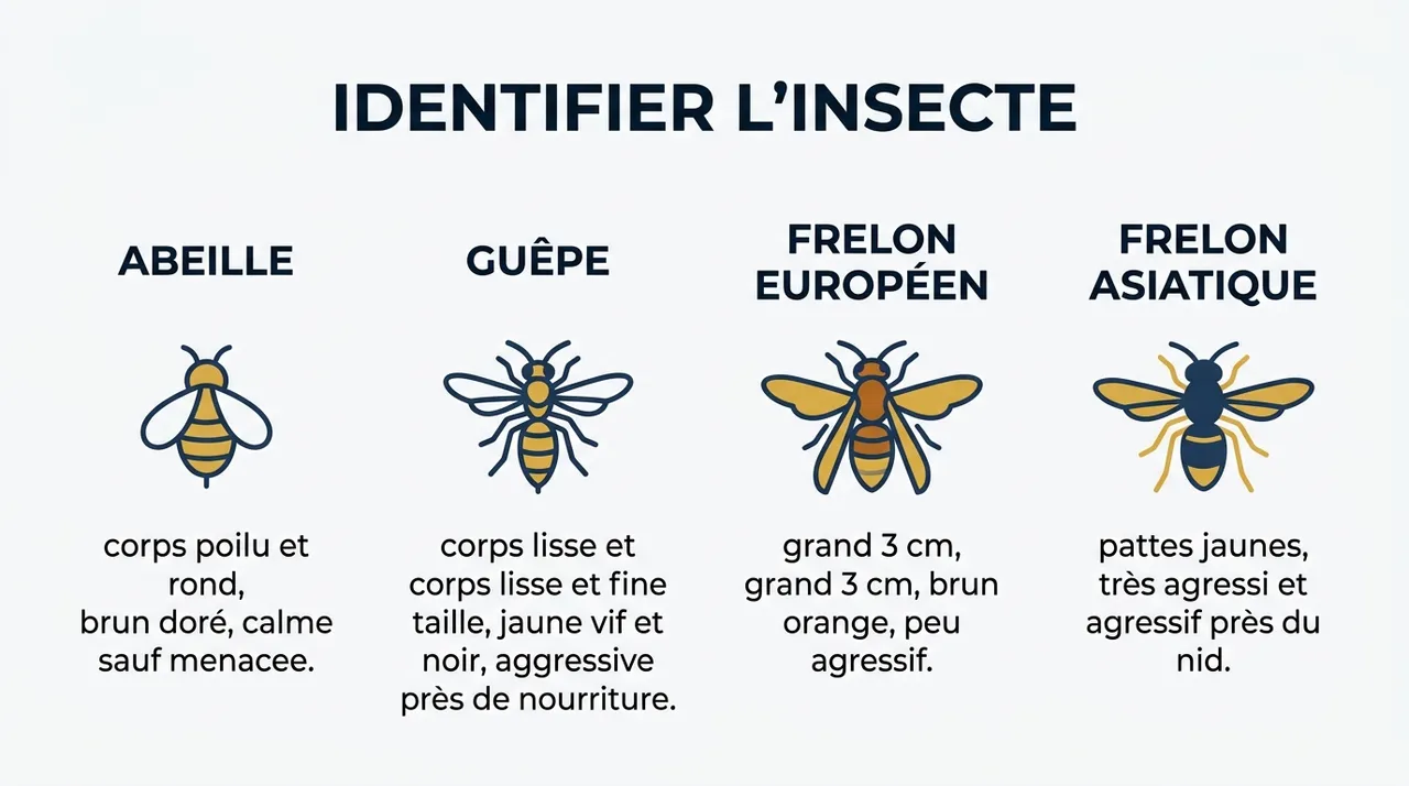 Infographie : différencier abeilles guêpes et frelons