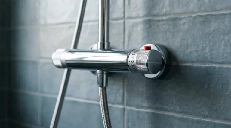 Mitigeur thermostatique de douche avec molette de temperature