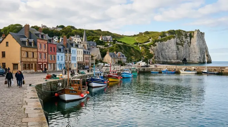 Vue du port de Fécamp en Normandie