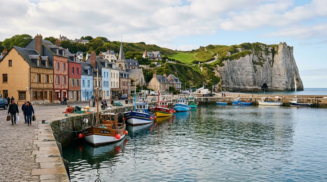 Vue du port de Fécamp en Normandie