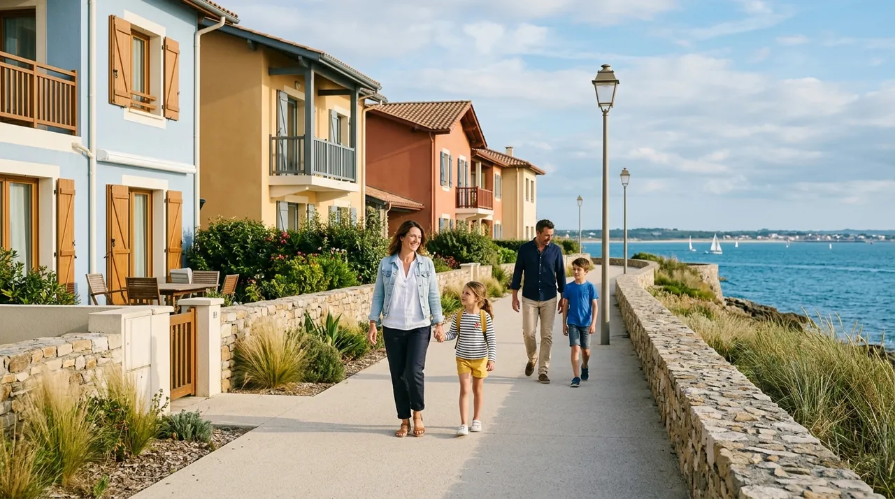Quartier calme en bord de mer à Saint-Nazaire