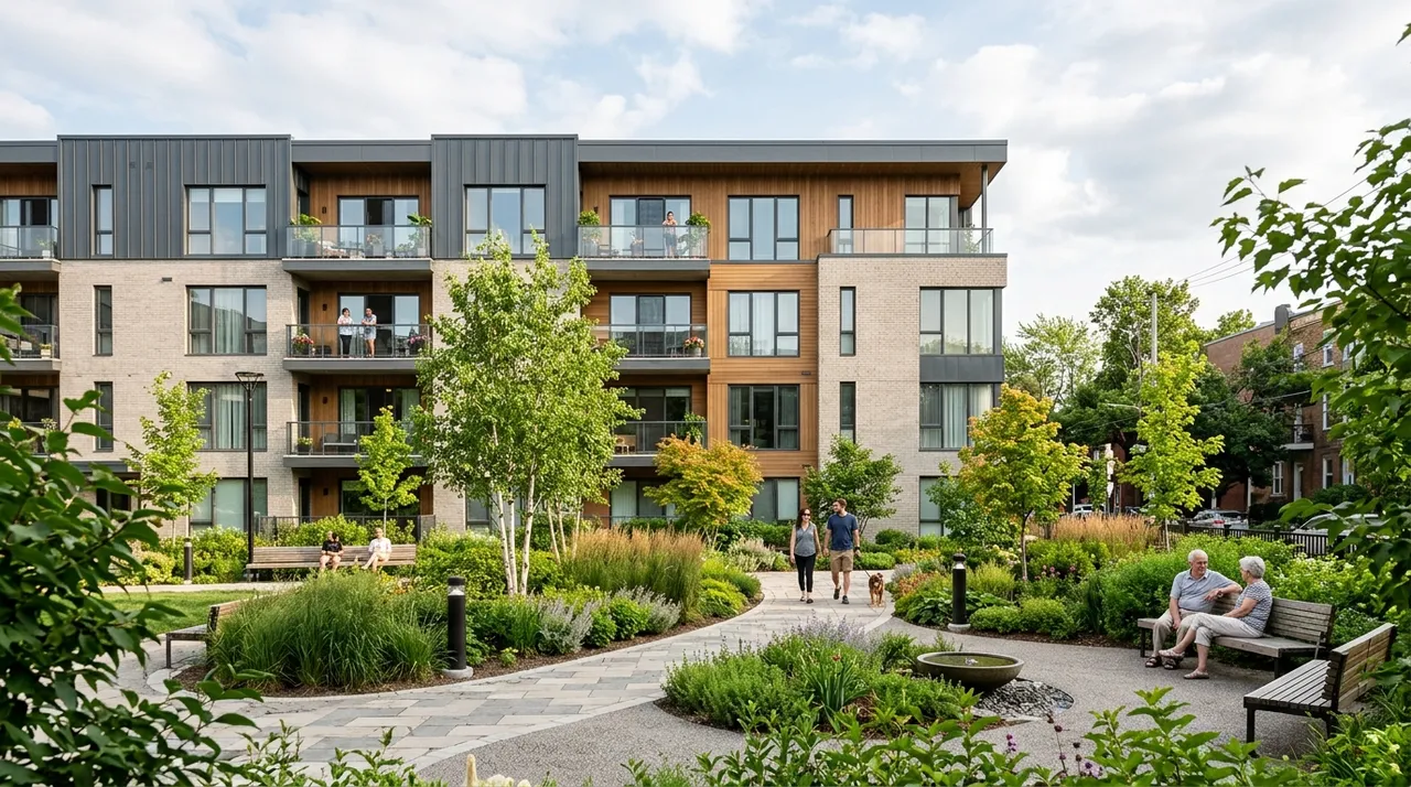 Quartier du Ramponneau à Fécamp après rénovation urbaine