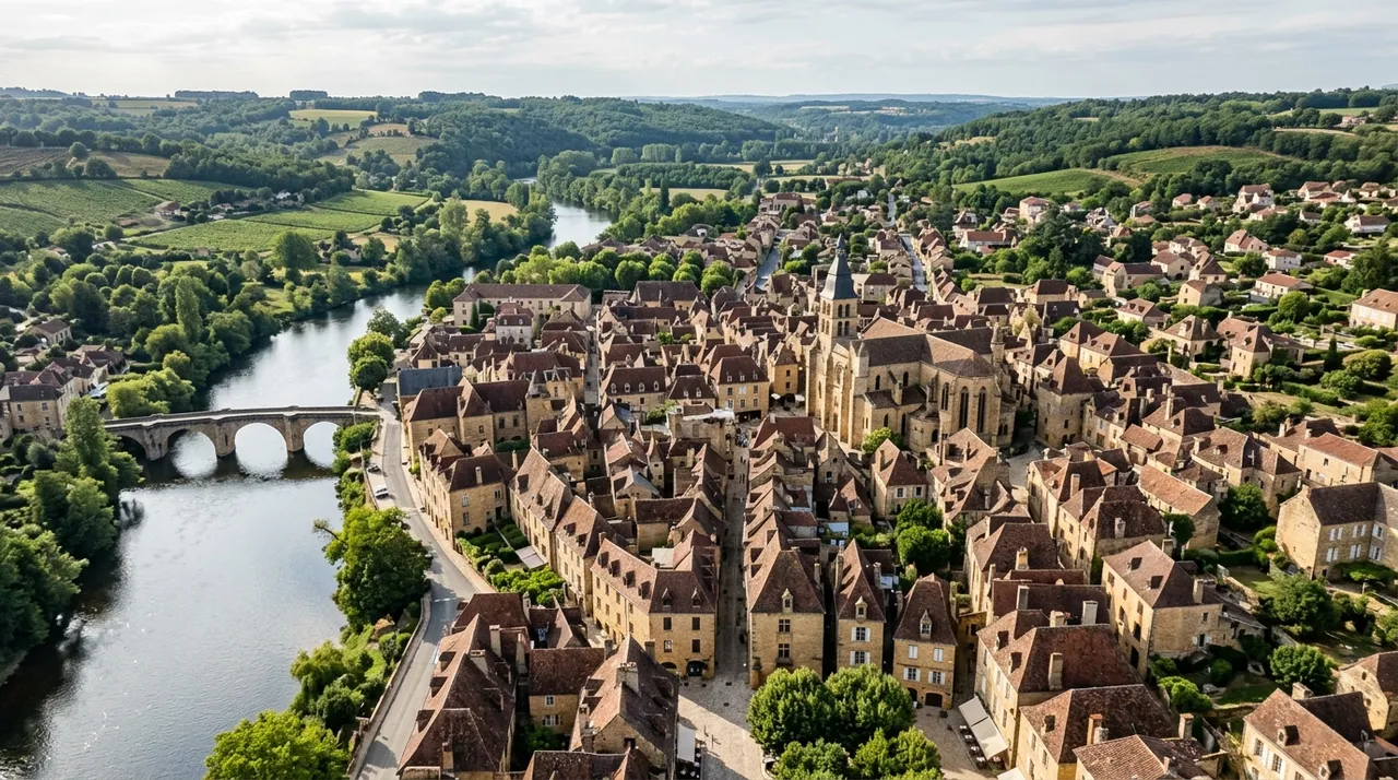 Quartiers de Châteauroux vus depuis le ciel