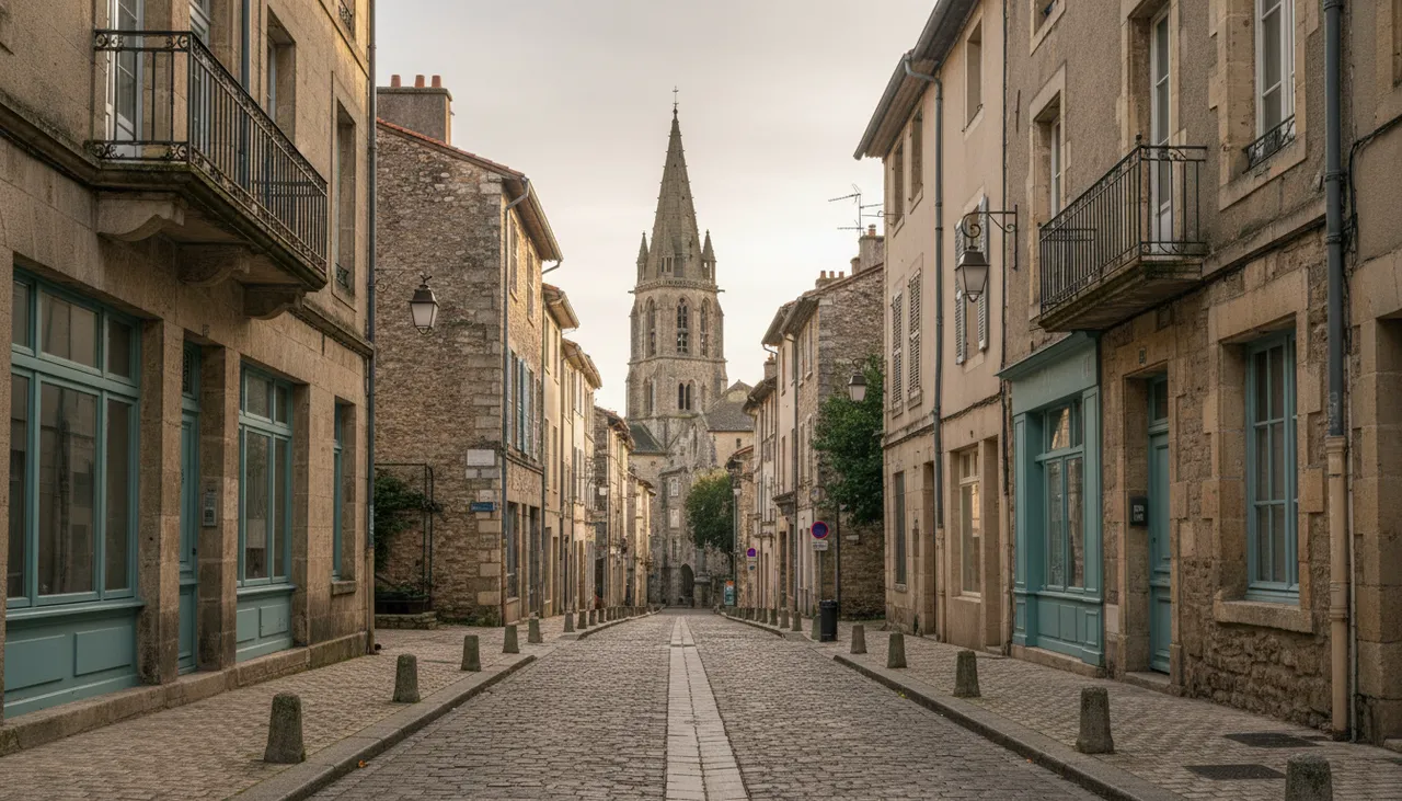 Rue calme du centre-ville de Beauvais