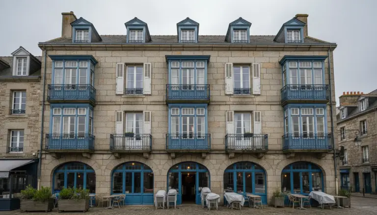 Quartiers résidentiels à Calais vus depuis la rue