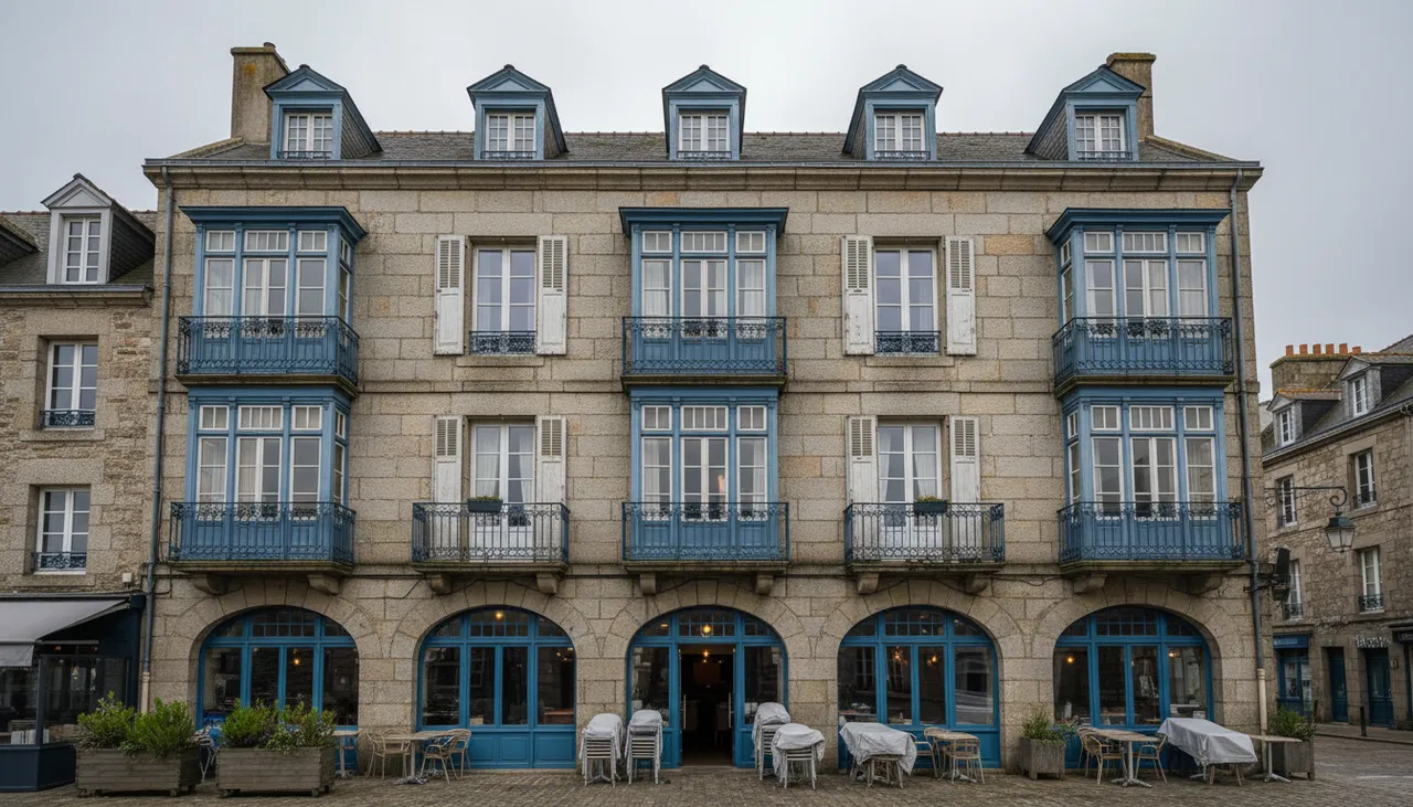 Quartiers résidentiels à Calais vus depuis la rue