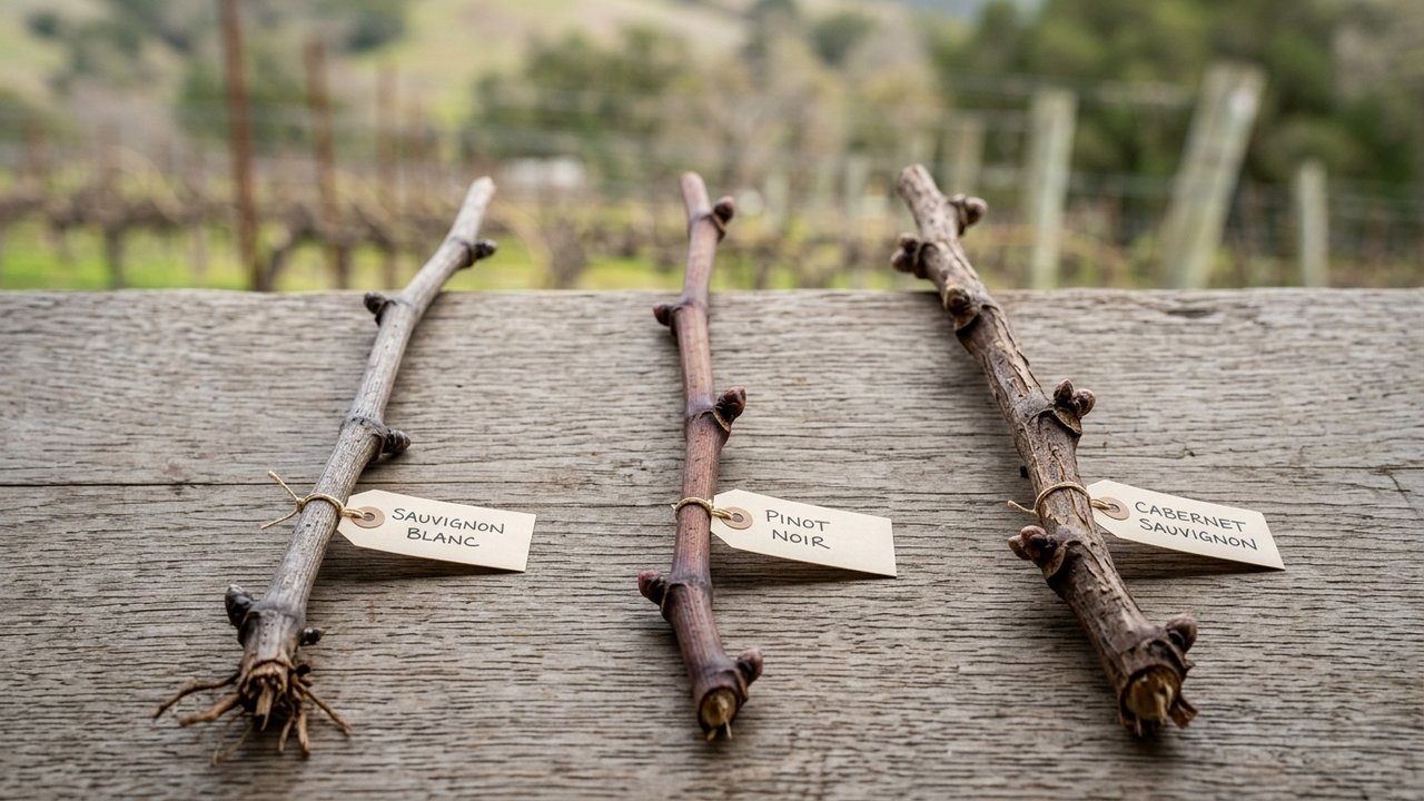 Les trois types de boutures de vigne : crossette, talon et sarment ordinaire