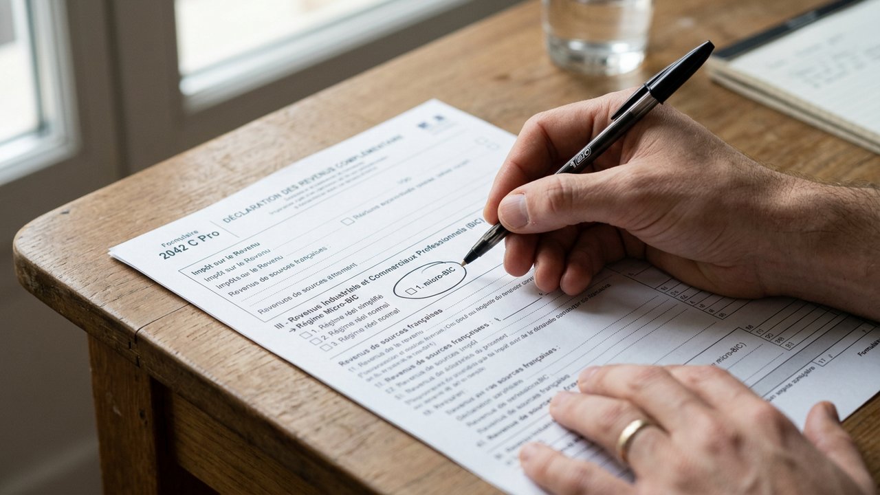 Sélection du régime micro-BIC pour location meublée sur déclaration fiscale